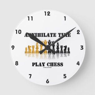 Relógio Redondo Annihilate Time Play Chess (Reflective Chess Set)