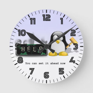 Relógio Redondo Anti pulso de disparo engraçado do horário de