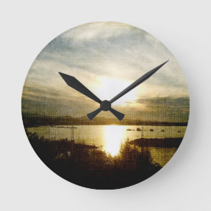 Relógio Redondo Ao descer do Sol