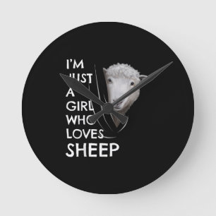 Relógio Redondo Apenas Uma Menina Que Adora Ovelha   Presente dos 