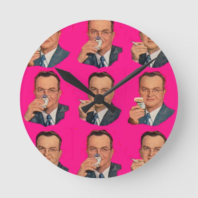 Relógio Redondo Aproveite a fumaça, desfrute da embalagem (Frente)