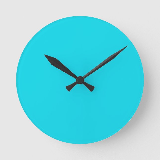 Relógio Redondo Aqua Blue Clock (Frente)