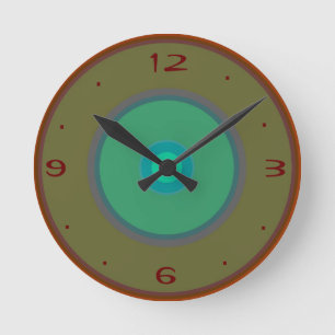 Relógio Redondo Aqua, vermelho, >Plain WallClocks do verde de