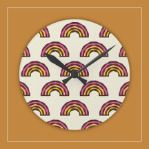 Arco-íris Retrô em Cores Vintage de Surfista da Ca