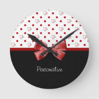 Arco vermelho e preto feminino dos corações das
