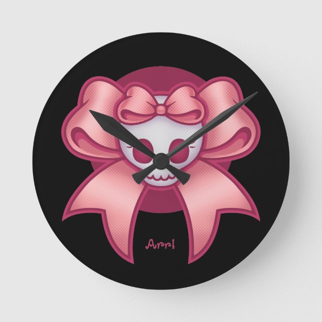 Relógio Redondo Arcos de n do crânio ' (Frente)