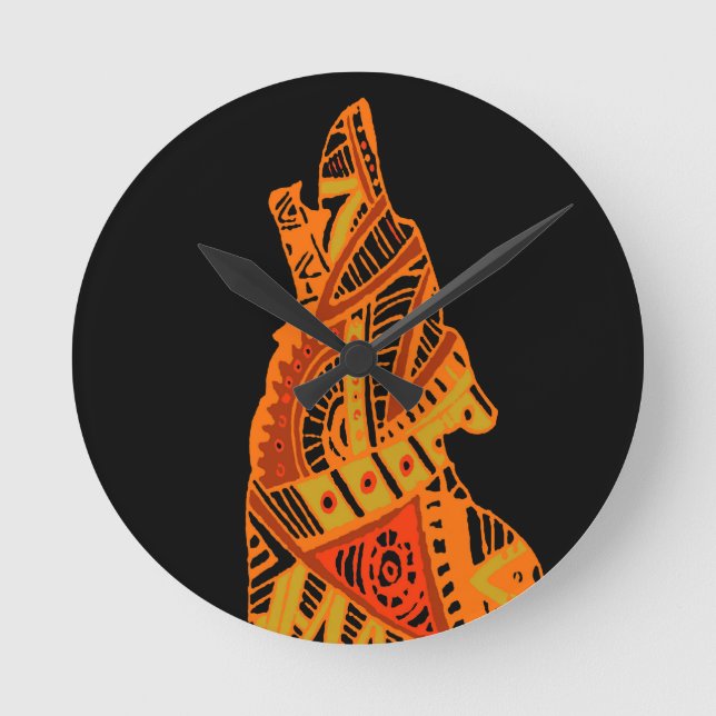 Relógio Redondo Arizona Peyote Coyote Tucson (Frente)