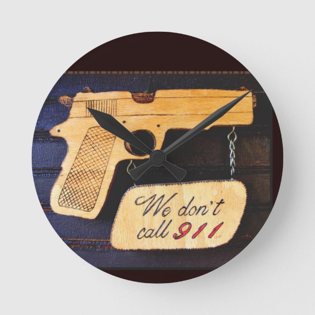 Relógio Redondo Arma (Frente)