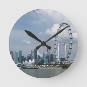 Relógio Redondo Arquitectura da cidade de Singapore