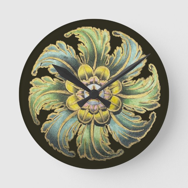 Relógio Redondo Arquitetura Antiquada N.o 1 (Frente)