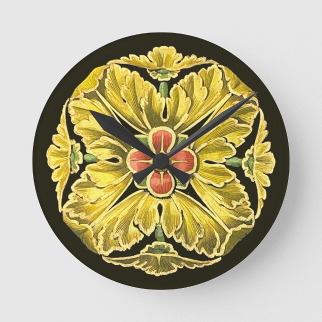 Relógio Redondo Arquitetura Antiquada N.o 3 (Frente)