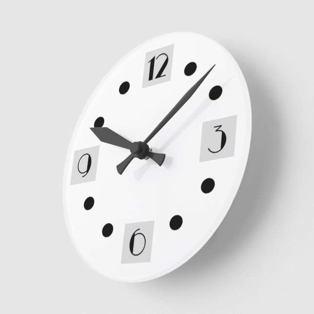 Relógio Redondo Art Deco (Ângulo)