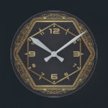 Relógio Redondo Art Deco<br><div class="desc">Excelente e design de alta qualidade. Você vai adorar como os outros. Esteja livre para usar este design para qualquer outro produto que você quiser ou para alterar e adicionar seu texto. Obrigado.</div>