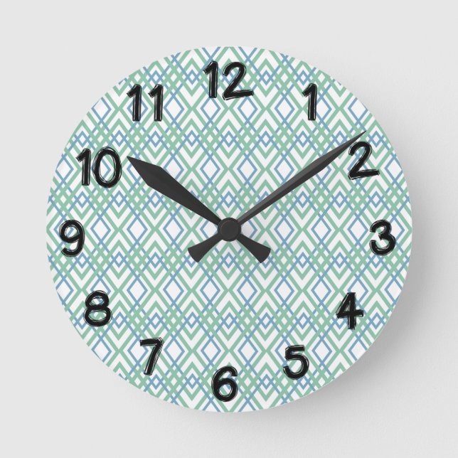 Relógio Redondo Art Deco Diamantes (Frente)