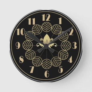 Relógio Redondo Art Deco Gatsby Style Wallclock