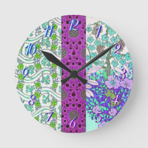 Relógio Redondo Art nouveau Grapevine florescente