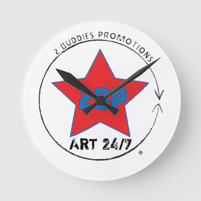 Relógio Redondo Arte 24/7 (Frente)
