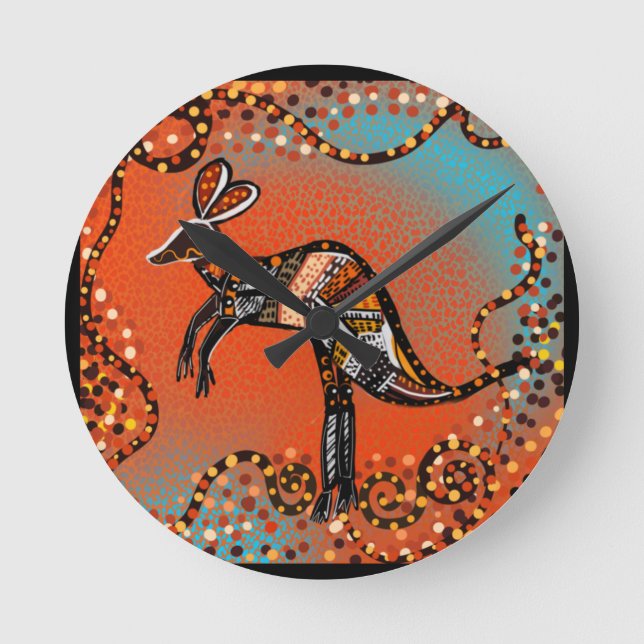 RELÓGIO REDONDO ARTE AUSTRÁLIA          (Frente)
