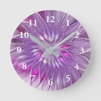 Arte Fractal Abstrata Flor Paixão Roxo Purple