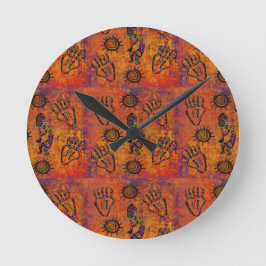 Relógio Redondo Arte Kokopelli