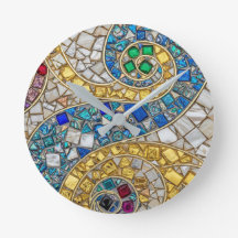 Arte Mosaico de Cores Vibrantes