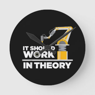 Relógio Redondo Arte Robótica Engraçada Para Homens Crianças Robót