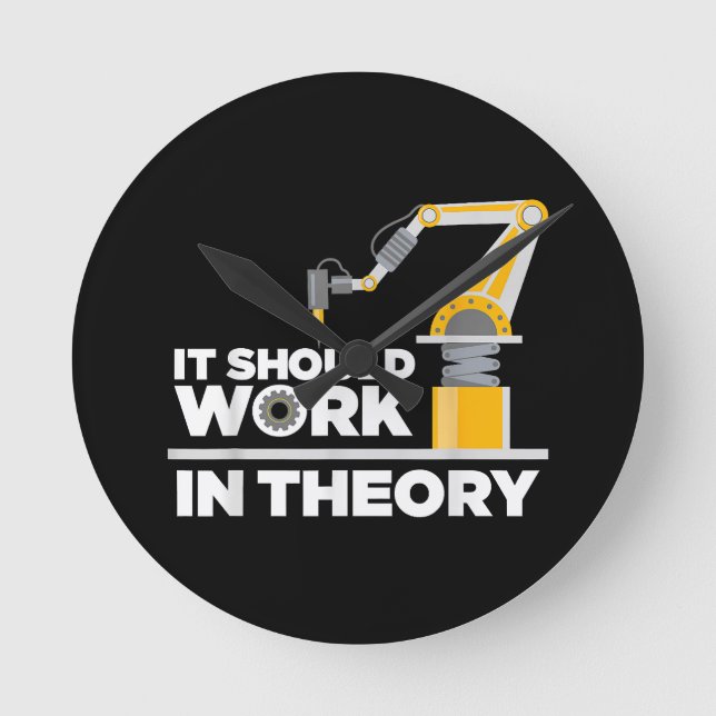 Relógio Redondo Arte Robótica Engraçada Para Homens Crianças Robót (Frente)