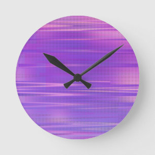 Relógio Redondo Arte Roxa Vaporwave Aestética Horizontal