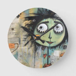 Relógio Redondo ArtLady 13 Encantada e angustiada