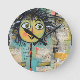 Relógio Redondo ArtLady 17 Encantada e angustiada