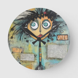 Relógio Redondo ArtLady 21 Encantada e angustiada