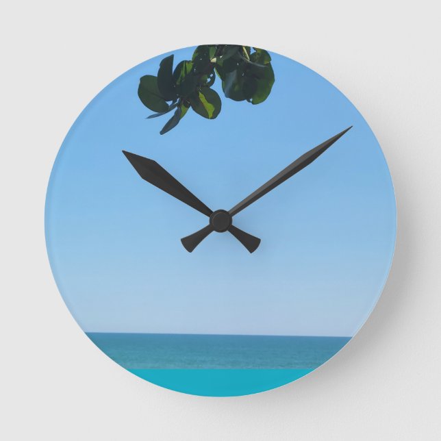 RELÓGIO REDONDO ÁRVORE DE PRAIA (Frente)