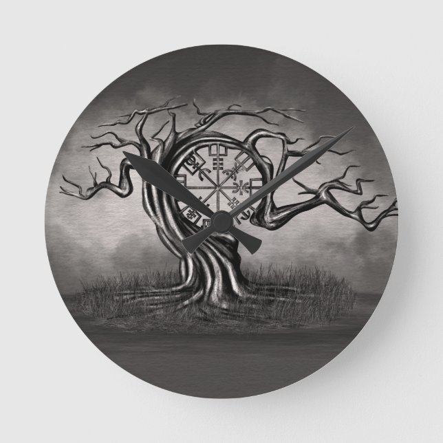 Relógio Redondo Árvore Vegvisir (Frente)