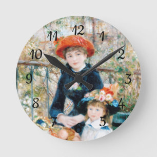 Relógio Redondo As Duas Irmãs, No Terrace Auguste Renoir