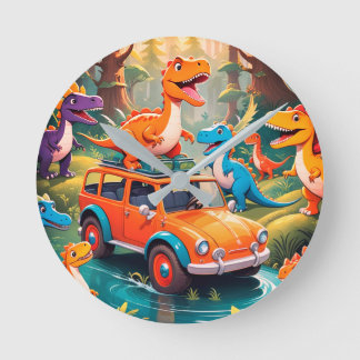 Relógio Redondo As Férias da Família dos Velociraptores 