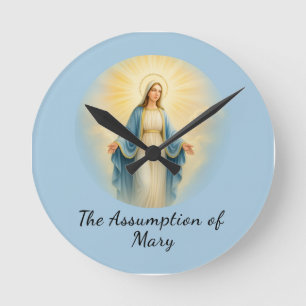 Relógio Redondo Assunção de Maria Santa Católica