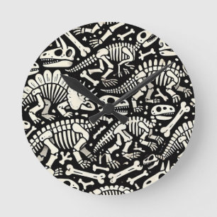 Relógio Redondo Aventura de Osso Dinossauro