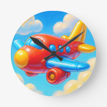 Avião de desenho animado fofo