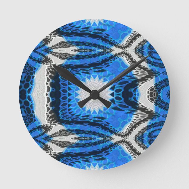 Relógio Redondo Azul atômico (Frente)