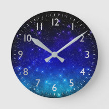 Azul Escuro e Claro Estrelas Gradiente 