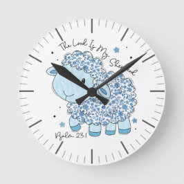 Relógio Redondo Azul inspirado na fé