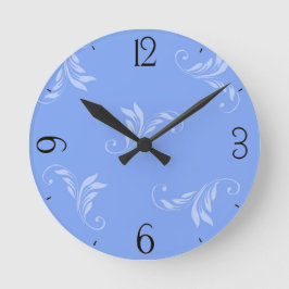 Relógio Redondo Azul no Azul