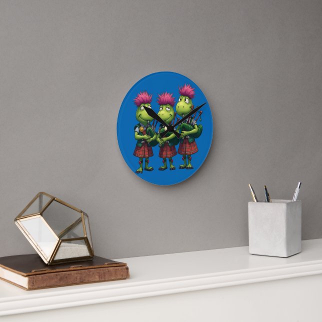 Relógio Redondo Bagpipers for Burns Supper Scottish (Escritório)