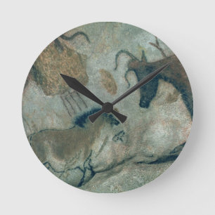 Relógio Redondo Balance a pintura que mostra um cavalo e uma vaca,