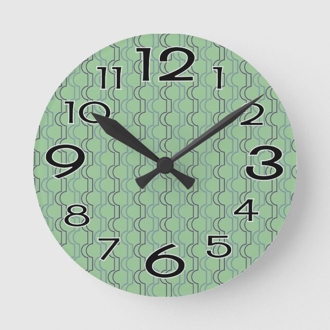 Relógio Redondo Balões Azuis (Frente)