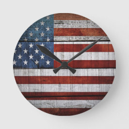 Relógio Redondo bandeira americana