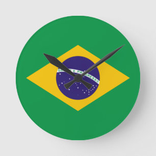Relógio Redondo bandeira brasileira