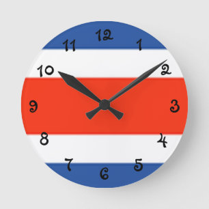 Relógio Redondo Bandeira Costa Rica