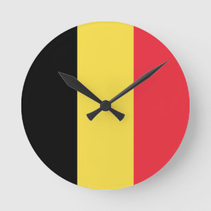 Relógio Redondo Bandeira da Bélgica