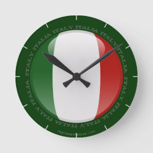 Relógio Redondo Bandeira da bolha de Italia